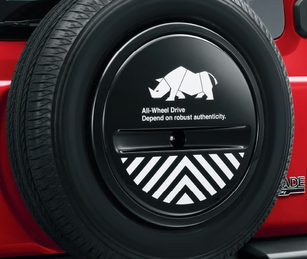 SUZUKI JIMNY GENUINE GEAR - Spare tire half cover decal