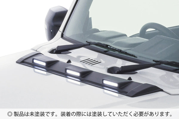 JAOS ボンネットデフレクター 未塗装 ジムニー JB74系 BONNET DEFLECTOR JB64 / 74 18+ NP 