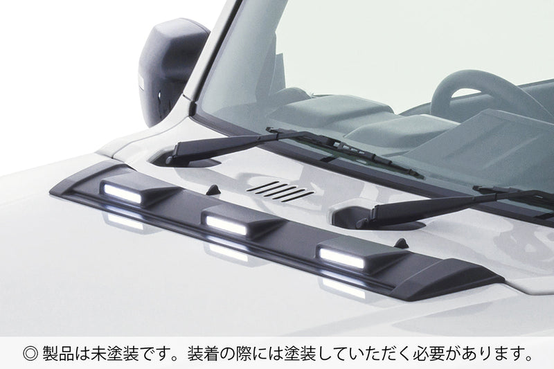 JAOS ボンネットデフレクター 未塗装 ジムニー JB74系 BONNET DEFLECTOR JB64 / 74 18+ NP 